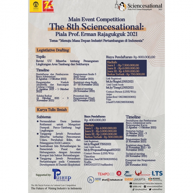 Main Event Competition The 8th Sciencesational: Piala Prof. Erman Rajaguguk 2021