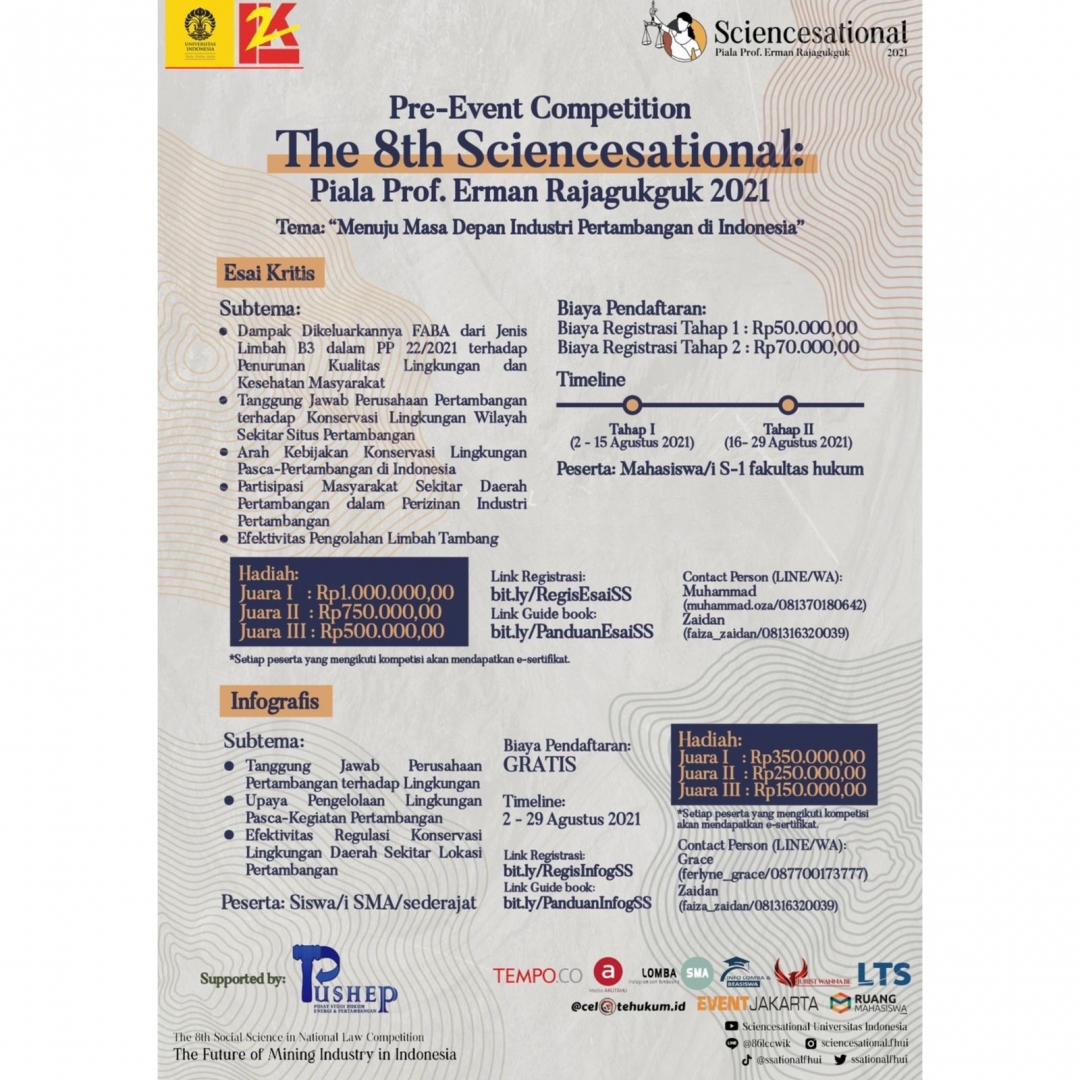 Pre Event Competition The 8th Sciencesational: Piala Prof. Erman Rajaguguk 2021