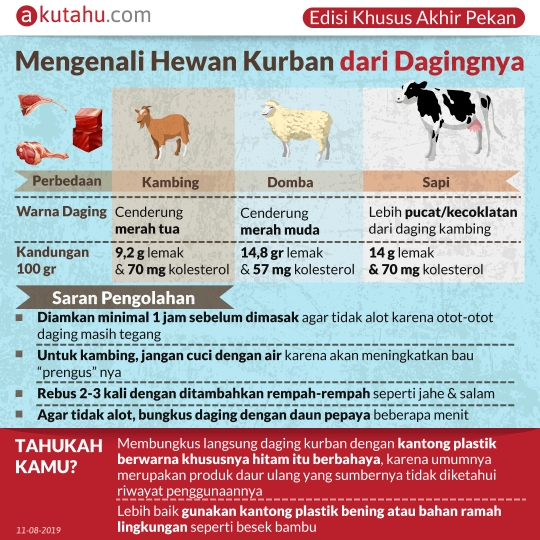 Mengenali Hewan Kurban dari Dagingnya
