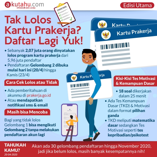 Tak Lolos Kartu Prakerja? Daftar Lagi Yuk!