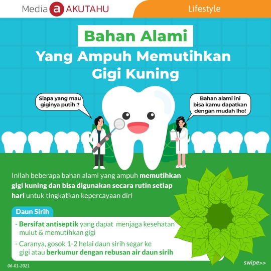 Bahan Alami Yang Ampuh Memutihkan Gigi Kuning