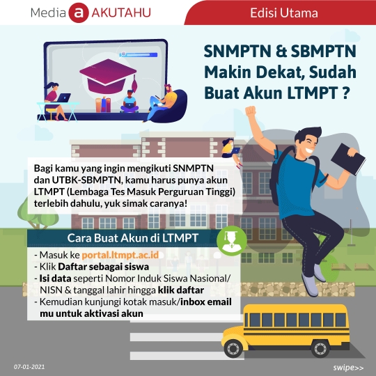 *SNMPTN & SBMPTN Makin Dekat, Sudah Buat Akun LTMPT?