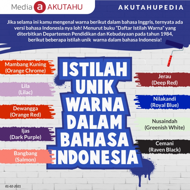 Istilah Unik Warna Dalam Bahasa Indonesia